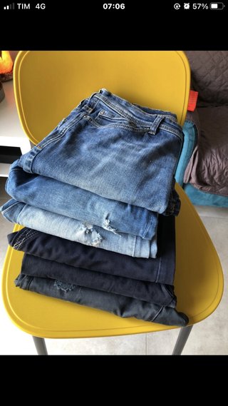 6 paia di jeans usati