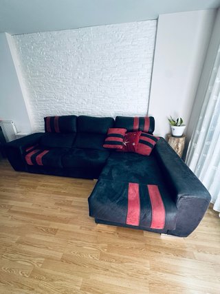 Sofá Sharo Negro y Rojo