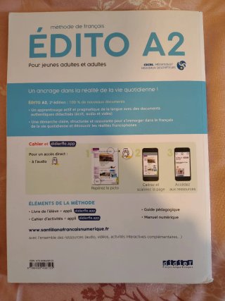 EDITO A2 LIVRE DE L'ELEVE Y CAHIER D'ACTIVITES