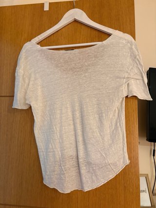 Camiseta Zara blanca manga corta
