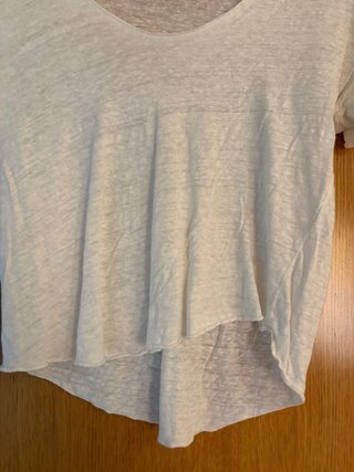 Camiseta Zara blanca manga corta