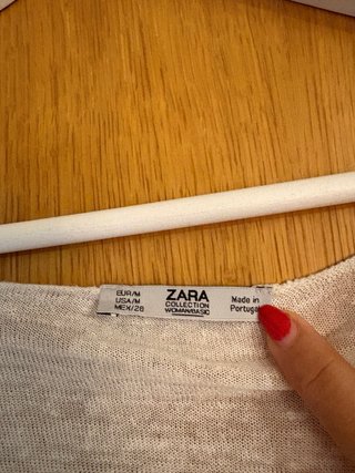 Camiseta Zara blanca manga corta