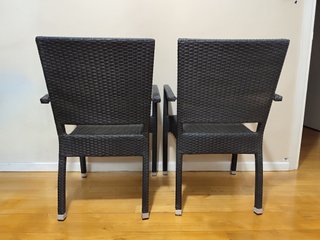 2 Sillones Ratan Plástico Exterior