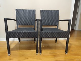 2 Sillones Ratan Plástico Exterior