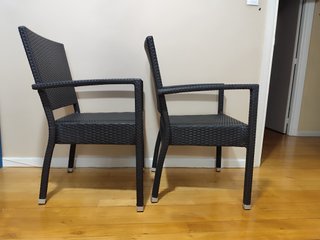2 Sillones Ratan Plástico Exterior
