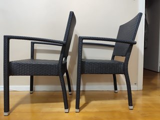2 Sillones Ratan Plástico Exterior