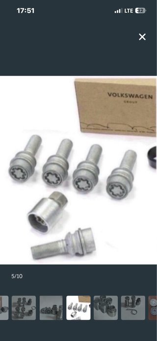 TORNILLOS ANTIRROBO VW GOLF AUDI SEAT VW T4T5 T6T7