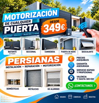 reparación automatización de puertas y persianas