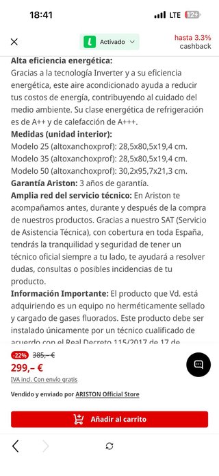 Split 1x1 Ariston ALYS MUDO25 ++