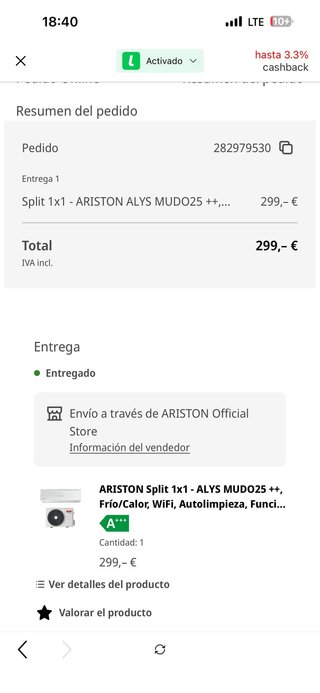 Split 1x1 Ariston ALYS MUDO25 ++
