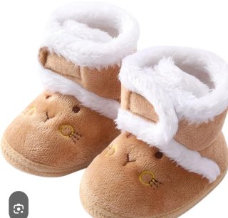 Botitas de bebé peluche con cara de animal