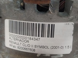 ALTERNADOR RENAULT CLIO II SYMBOL 1.5 DCI Authentique