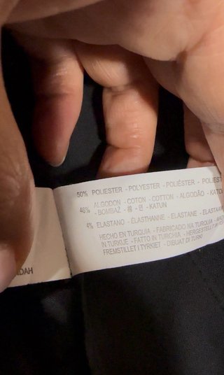 Pantalón negro mujer con raya lateral