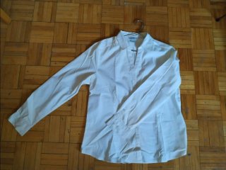 Camisa Zara Talla 44 Blanca de Vestir