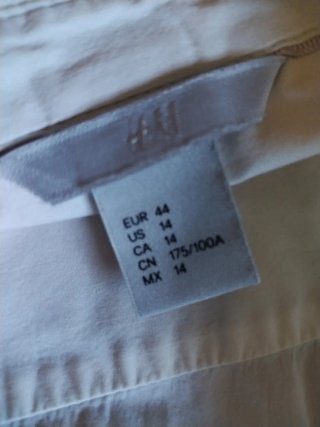 Camisa Zara Talla 44 Blanca de Vestir