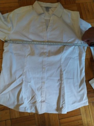 Camisa Zara Talla 44 Blanca de Vestir