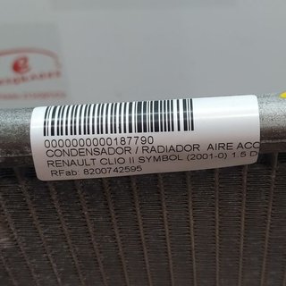 CONDENSADOR / RADIADOR  AIRE ACONDICIONADO RENAULT CLIO II SYMBOL 1.5 DCI Authentique