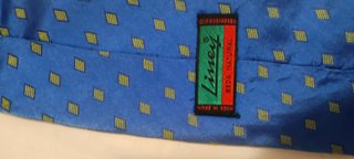Corbata Linci Seda Natural Azul y Oro