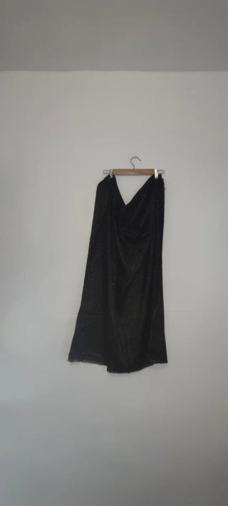 Pañuelo/Fular Negro Brillante