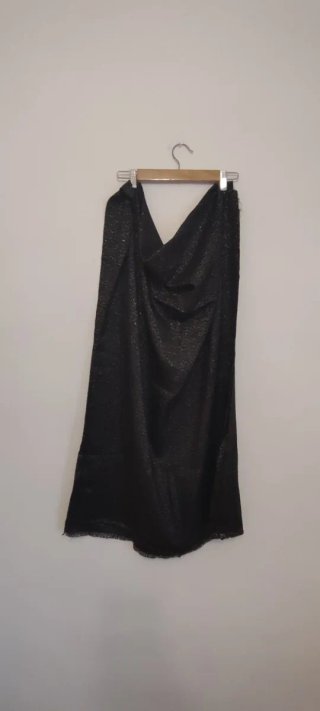 Pañuelo/Fular Negro Brillante