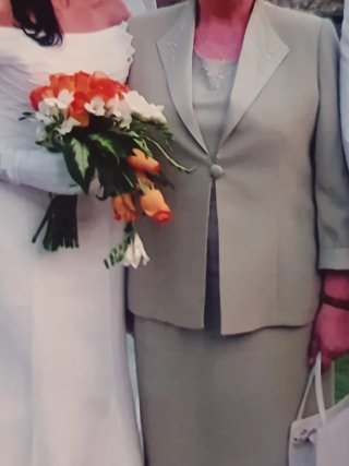 Traje de 3 piezas verde para madrina