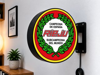 Cartel Luminoso Rieju Campeona de España
