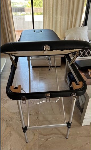 Mesa de masaje plegable negra