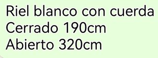 Riel extensible cortina 190-320cm