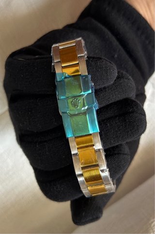 Reloj estilo sub Azul/Dorado