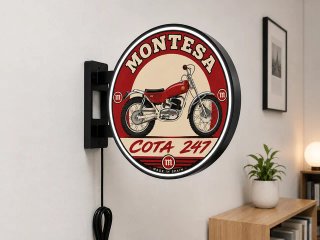Cartel Luminoso Montesa Cota 247 Moto Clásica