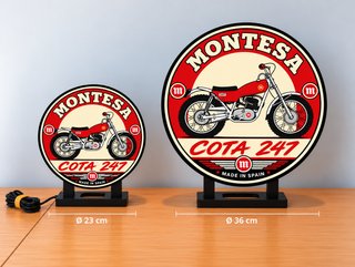 Cartel Luminoso Montesa Cota 247 Moto Clásica