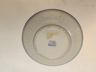 Cuenco de porcelana china azul y blanco