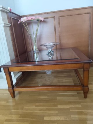 Mesa de cerezo maciza 100x100cm