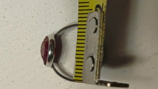 Anillo Plata 925 con Piedra Roja