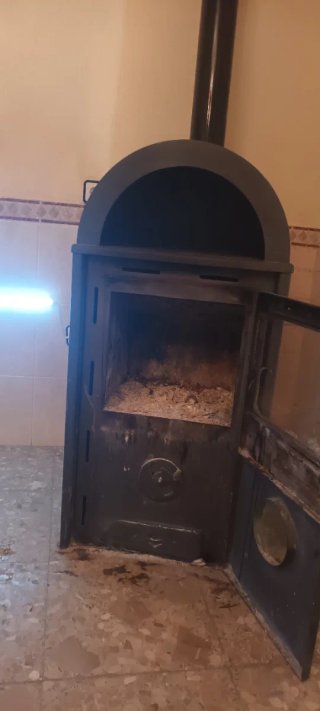 Estufa de leña doble función