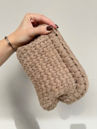 Borsa uncinetto beige