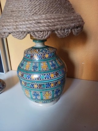 Pantalla lámpara yute