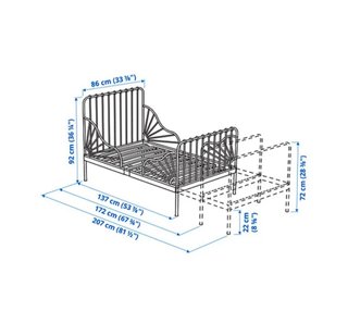 Cama extensible infantil IKEA con colchón