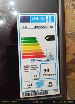 TV LG  49 inch para despiese