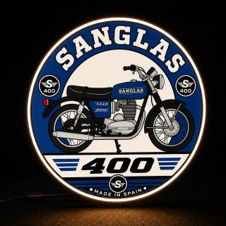 Cartel Luminoso Sanglas 400 Moto Clásica