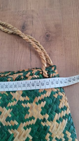 Borsa mare paglia intrecciata a mano