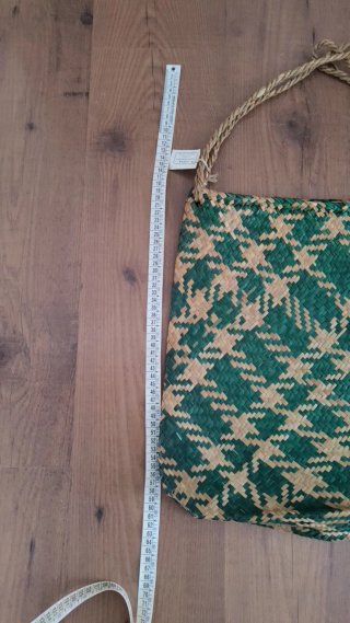 Borsa mare paglia intrecciata a mano