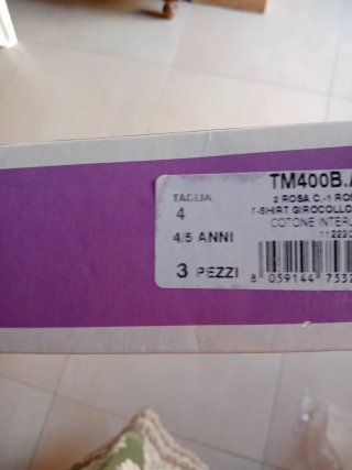 Set 3 Magliette Intime Rosa Bambina 4/5 Anni Nuove