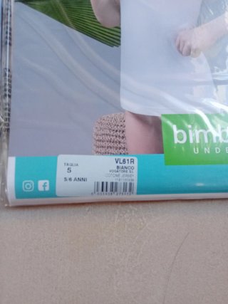 Set 6 canotte bimbo 5/6 anni cotone nuove