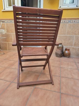 Sillón de teca plegable