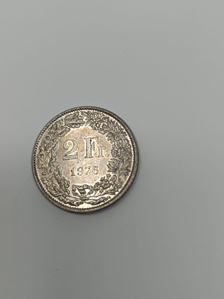 Moneda Suiza 2 Francos 1976 Helvetia