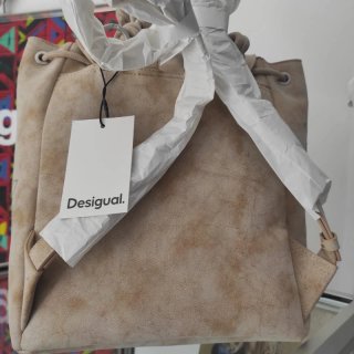 Zaino Desigual Beige con Motivi Floreali
