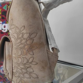 Zaino Desigual Beige con Motivi Floreali