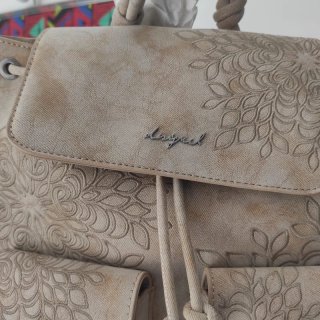 Zaino Desigual Beige con Motivi Floreali