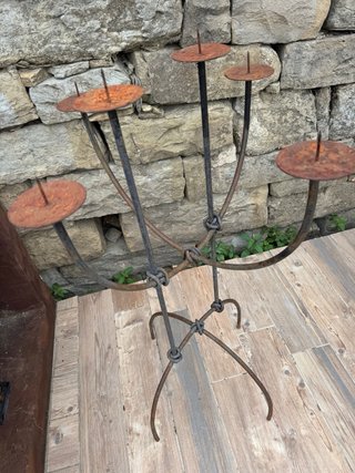 Candelabro da terra in ferro artistico